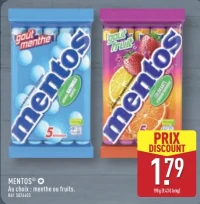 MENTOS® Au choix : menthe ou fruits