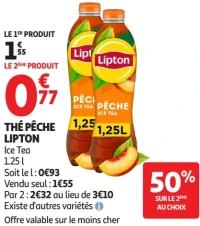 Thé Pêche Lipton Ice Tea 1.25 l