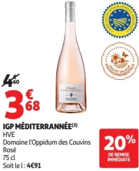 IGP Méditerranée HVE Domaine l'Oppidum des Cauvins Rosé