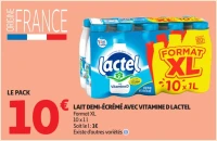 Lait demi-écrémé avec vitamine D Lactel