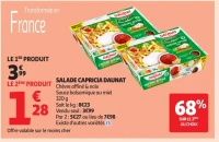 Salade Capricia Daunat Chèvre affiné & noix