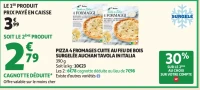 Pizza 4 fromages cuite au feu de bois surgelée Auchan Tavola in Italia