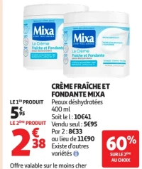 Crème Fraîche et Fondante Peaux déshydratées Mixa