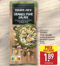 TRADER JOE'S Graines pour salade (Mélange de graines de tournesol, de courge et pignons de pin)