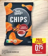 SUN SNACKS Chips saveur barbecue