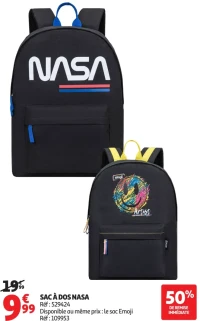 Sac à dos NASA ou Emoji