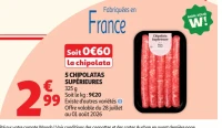 5 chipolatas supérieures