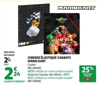 Chemise élastique 3 rabats Mario Kart
