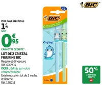 Bic Lot de 2 Cristal Figurine