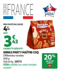 Wings Party Maître Coq