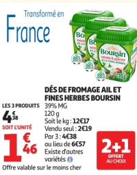 Dés de fromage ail & fines herbes Boursin