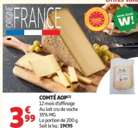 Comté AOP 12 mois d'affinage