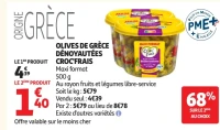 Olives de Grèce dénoyautées Croc'Frais
