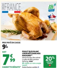 Poulet Bleu Blanc Coeur rôti dans nos magasins
