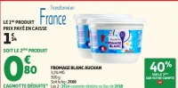Fromage blanc Auchan 3,1% MG