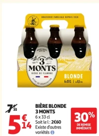 Bière Blonde 3 Monts
