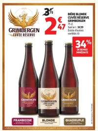 Bière blonde Cuvée Réserve Grimbergen