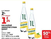 Eau gazéifiée aromatisée citron Badoit