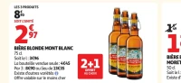 Bière blonde Mont Blanc