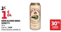 Bière blonde Birra Moretti