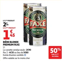 Bière blonde premium Faxe
