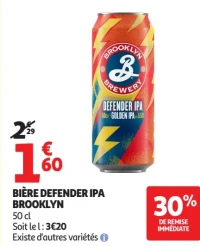 Bière Defender IPA Brooklyn