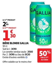Bière blonde Gallia