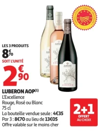 Luberon AOP L'Excellence Rouge, Rosé ou Blanc