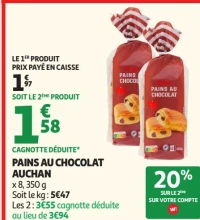 Auchan Pains au chocolat