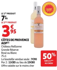 Côtes de Provence AOP Château Reillanne Grande Réserve Rosé ou Blanc
