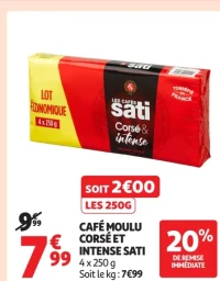 Sati Café moulu Corsé et Intense
