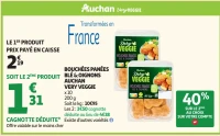 Bouchées panées blé & oignons Auchan Very Veggie