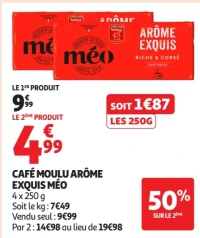 Café moulu Arôme Exquis Méo