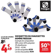 Socquettes ou chaussettes homme Freegun