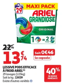 Ariel Lessive Pods Efficace À Froid
