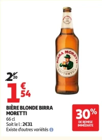 Bière blonde Birra Moretti L'Autentica