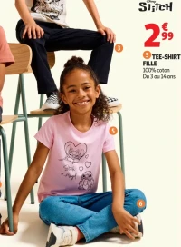 Tee-shirt fille Stitch