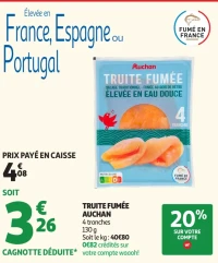 Truite fumée Auchan