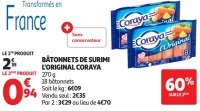 Bâtonnets de surimi l'Original Coraya