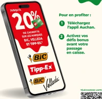 Offre Spécial Rentrée : Jusqu'à 20% de cagnotte sur les marques Bic, Velleda et Tipp-Ex