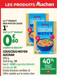 Couscous moyen Auchan
