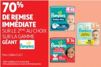 Couches ou Pants Pampers Gamme Géant
