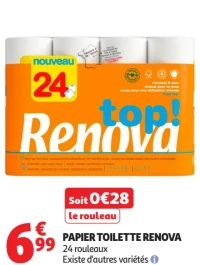 Papier toilette Renova 24 rouleaux