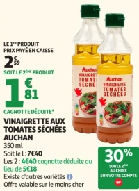 Vinaigrette aux tomates séchées Auchan
