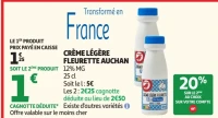 Crème Légère Fleurette Auchan