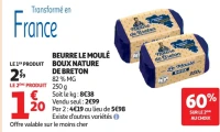 Beurre le Moulé Doux Nature de Breton
