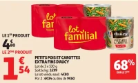 Petits pois et carottes extra fins d'Aucy
