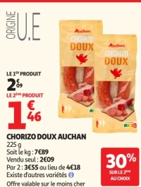 Chorizo doux Auchan