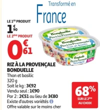 Riz à la provençale Bonduelle Thon et basilic