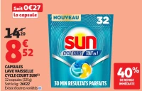 Capsules Lave Vaisselle Cycle Court Sun